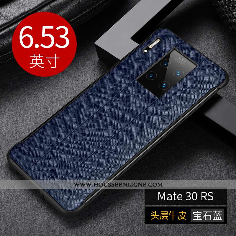 Étui Huawei Mate 30 Rs Protection Créatif Cuir Luxe Cuir Véritable Coque Business Bordeaux