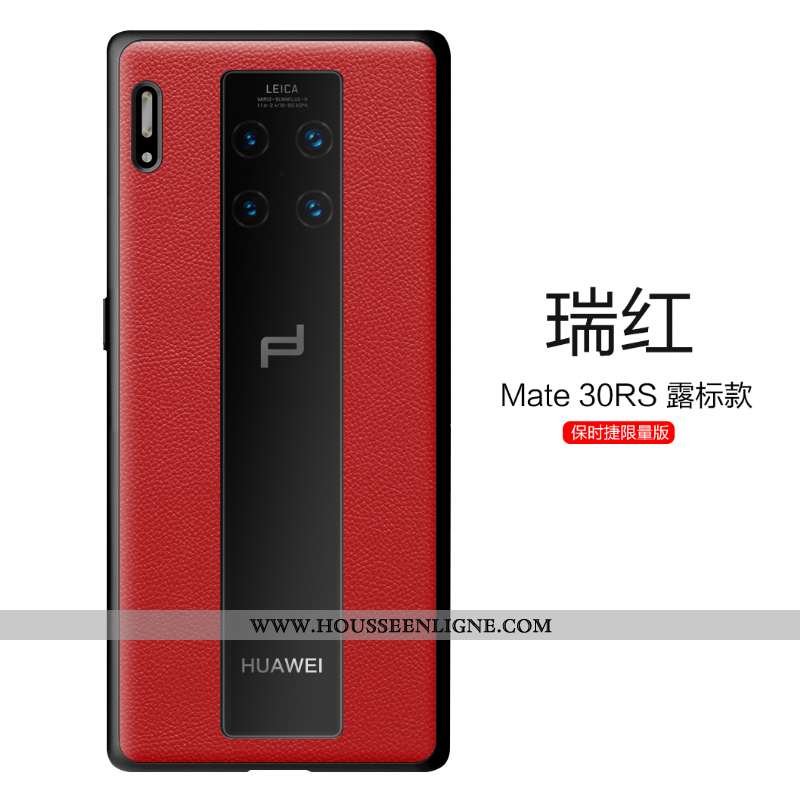 Étui Huawei Mate 30 Rs Protection Cuir Nouveau Incassable Noir Téléphone Portable Business