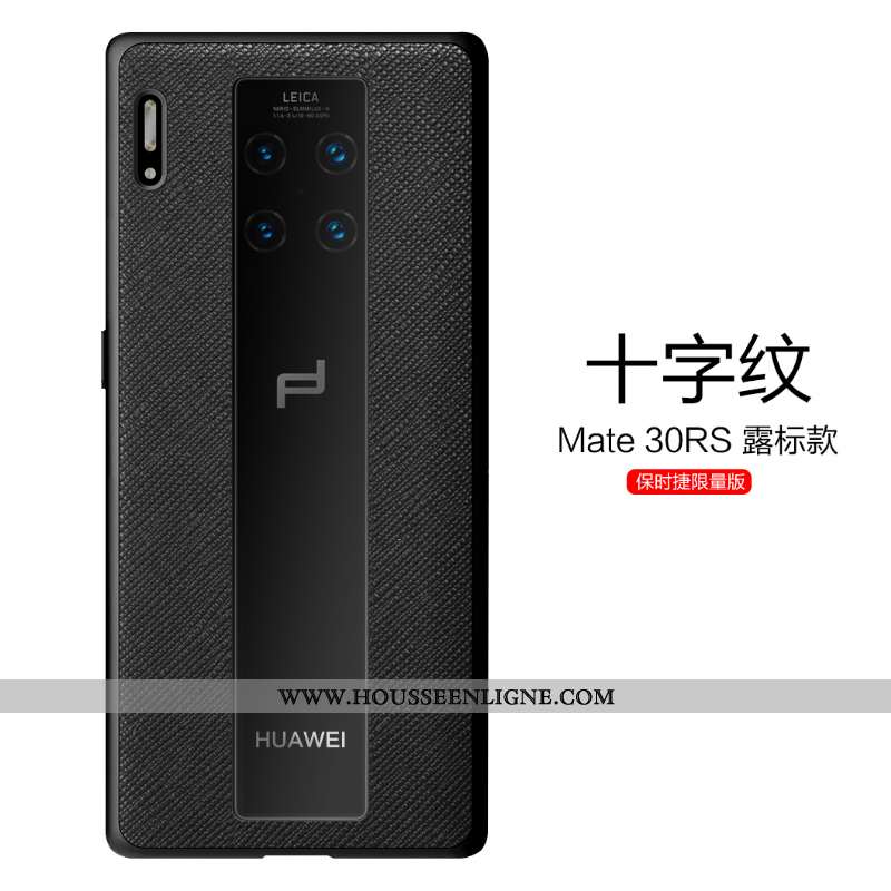 Étui Huawei Mate 30 Rs Protection Cuir Nouveau Incassable Noir Téléphone Portable Business