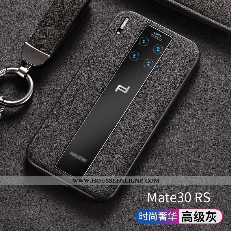 Étui Huawei Mate 30 Rs Protection Daim Fourrure Europe Noir Business Luxe