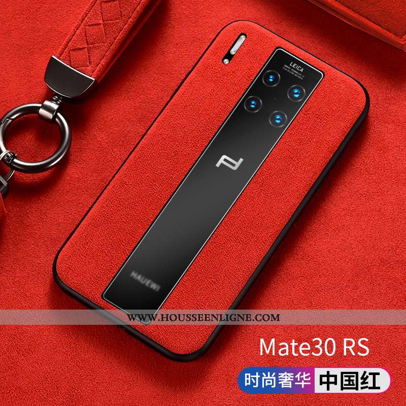 Étui Huawei Mate 30 Rs Protection Daim Fourrure Europe Noir Business Luxe