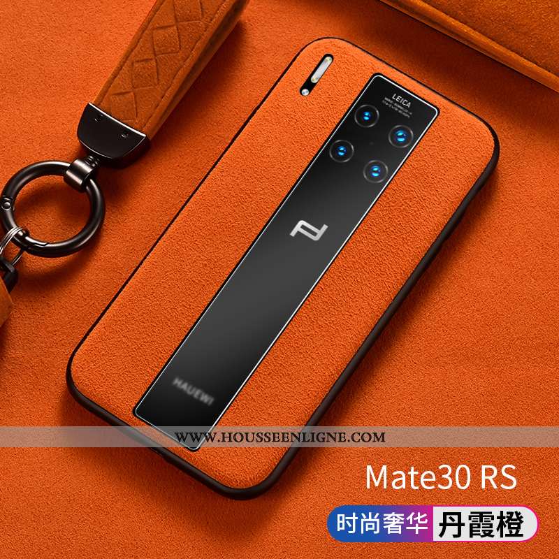 Étui Huawei Mate 30 Rs Protection Daim Fourrure Europe Noir Business Luxe