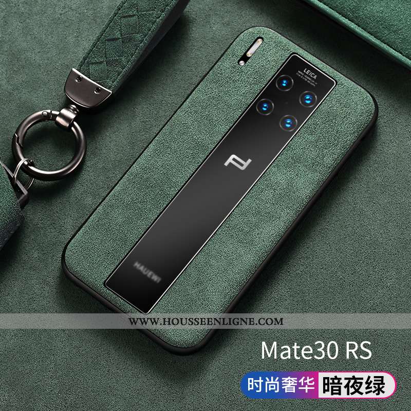Étui Huawei Mate 30 Rs Protection Daim Fourrure Europe Noir Business Luxe