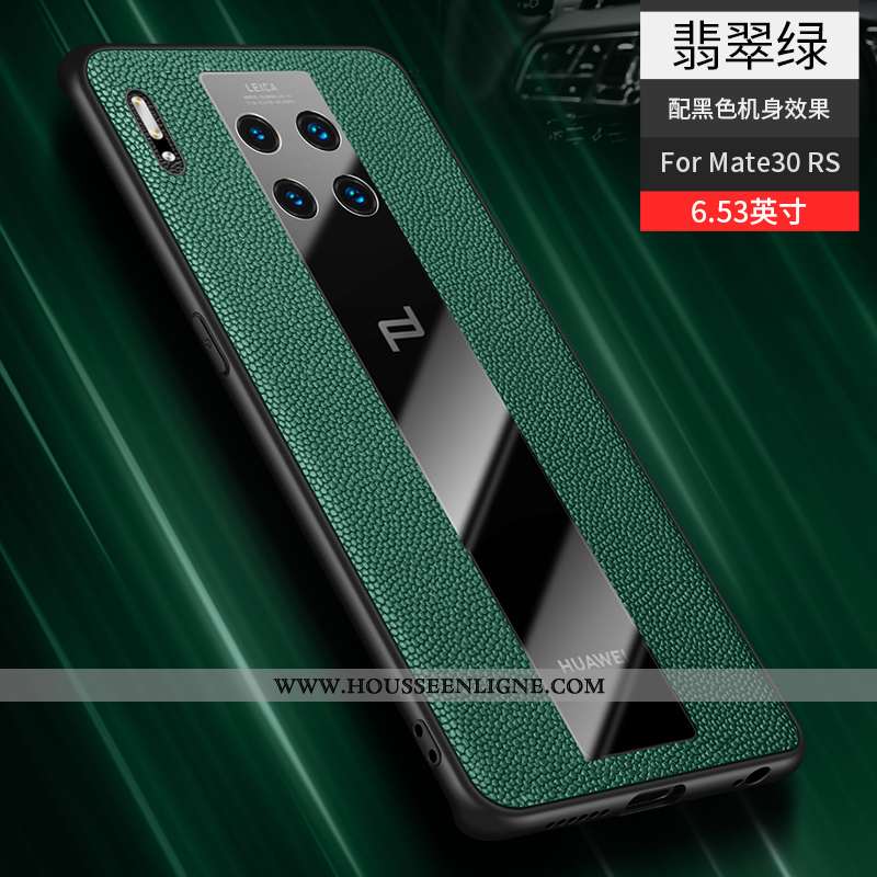 Étui Huawei Mate 30 Rs Protection Transparent Cuir Véritable Rouge Incassable Cuir