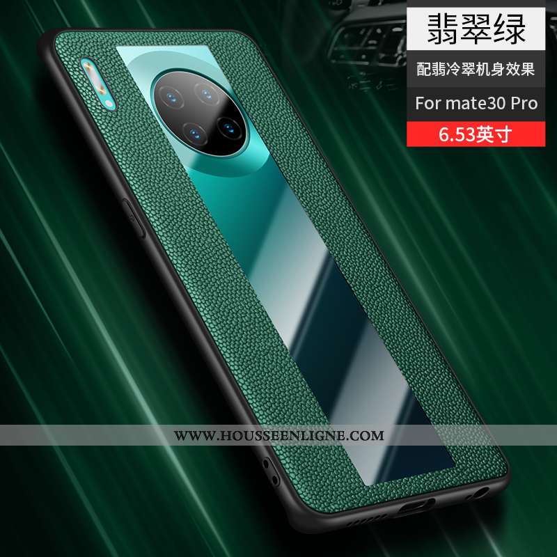 Étui Huawei Mate 30 Rs Protection Transparent Cuir Véritable Rouge Incassable Cuir