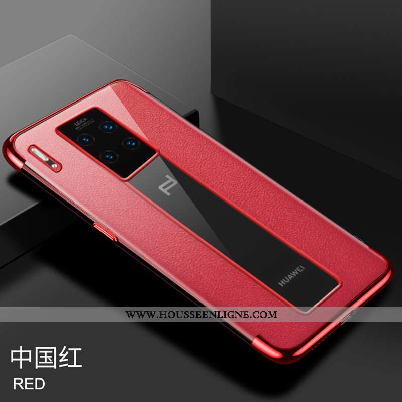 Étui Huawei Mate 30 Rs Protection Transparent Incassable Légère Coque Téléphone Portable Rouge