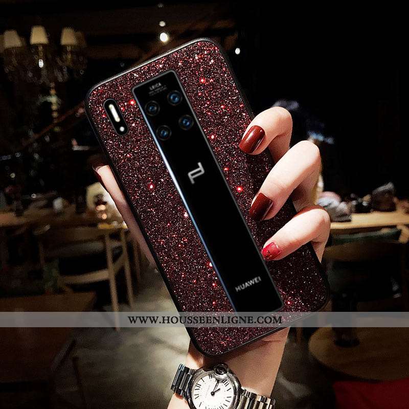Étui Huawei Mate 30 Rs Ultra Tendance Coque Noir Net Rouge Tout Compris