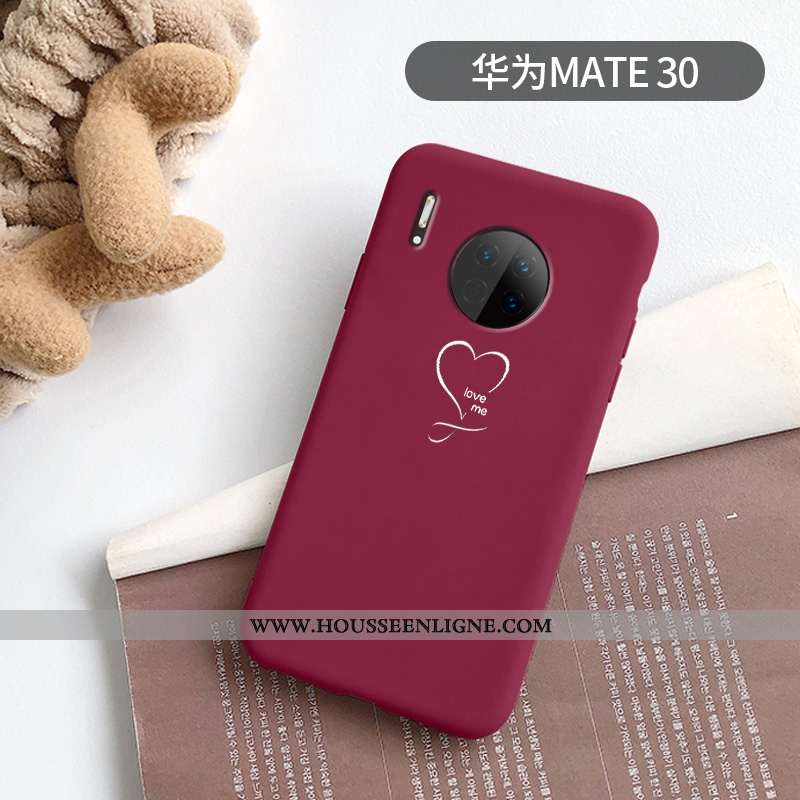 Étui Huawei Mate 30 Silicone Mode Charmant Bleu Fluide Doux Frais Amoureux