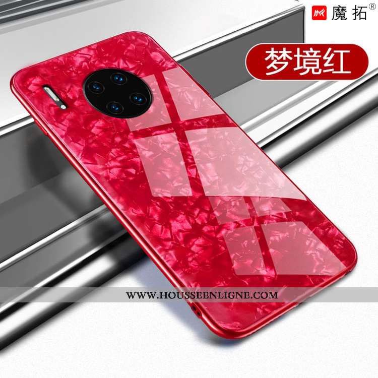Étui Huawei Mate 30 Verre Ornements Suspendus Coque Tempérer Tout Compris Créatif Incassable Rose