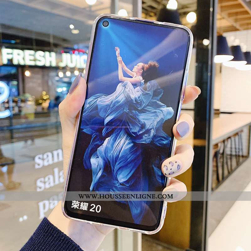 Étui Huawei Nova 5t Fluide Doux Mode Jeunesse Violet Téléphone Portable Rose Net Rouge