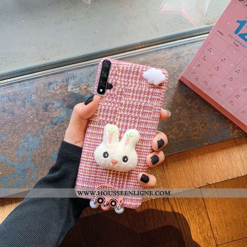 Étui Huawei Nova 5t Légère Dessin Animé Téléphone Portable Tendance Petit Rose Charmant