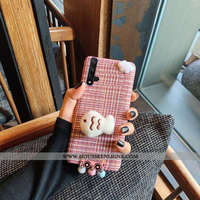 Étui Huawei Nova 5t Légère Dessin Animé Téléphone Portable Tendance Petit Rose Charmant