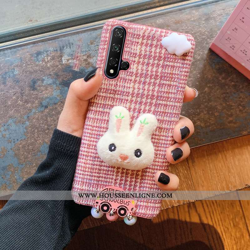 Étui Huawei Nova 5t Légère Dessin Animé Téléphone Portable Tendance Petit Rose Charmant