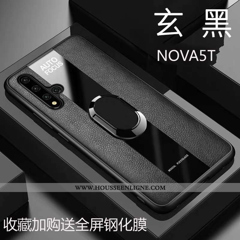 Étui Huawei Nova 5t Silicone Protection Noir Fluide Doux Tout Compris Incassable