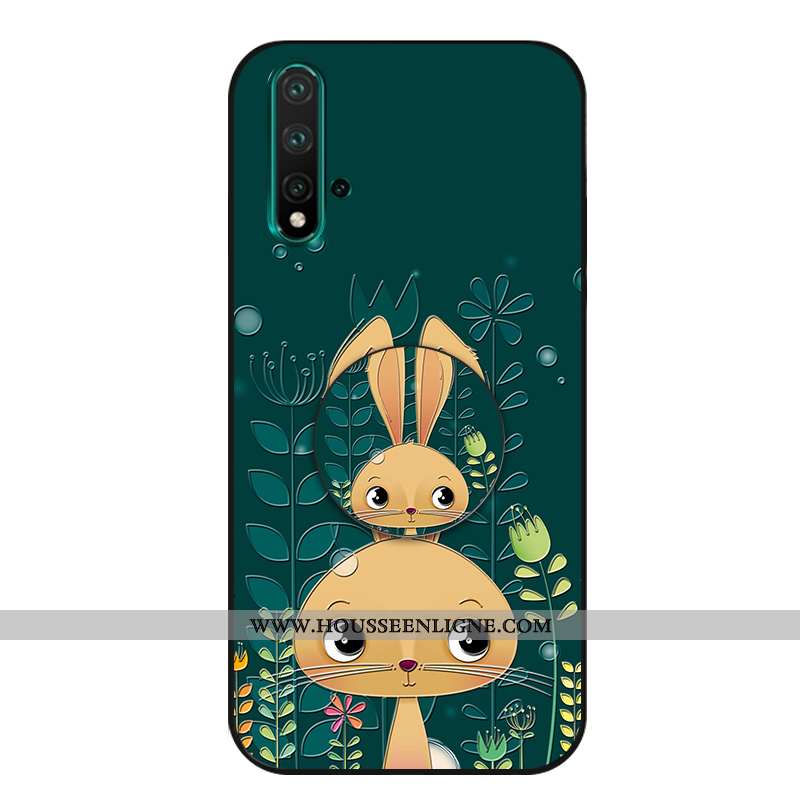 Étui Huawei Nova 5t Tendance Fluide Doux Frais Incassable Vert Petit Verte