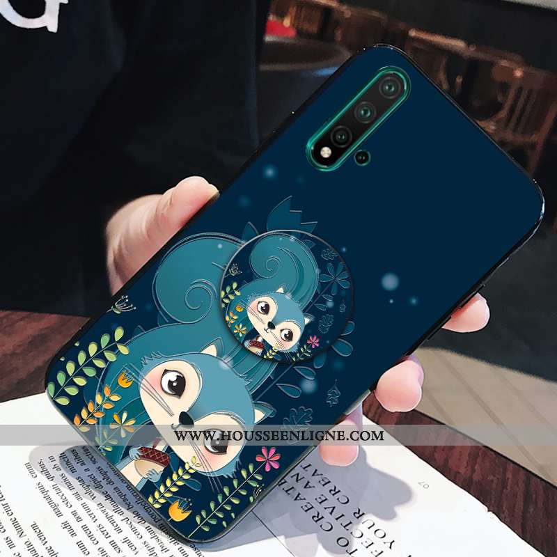 Étui Huawei Nova 5t Tendance Fluide Doux Frais Incassable Vert Petit Verte