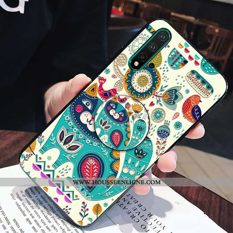 Étui Huawei Nova 5t Tendance Fluide Doux Frais Incassable Vert Petit Verte