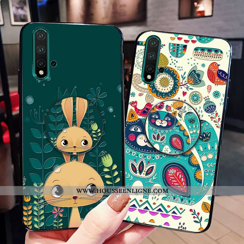 Étui Huawei Nova 5t Tendance Fluide Doux Frais Incassable Vert Petit Verte