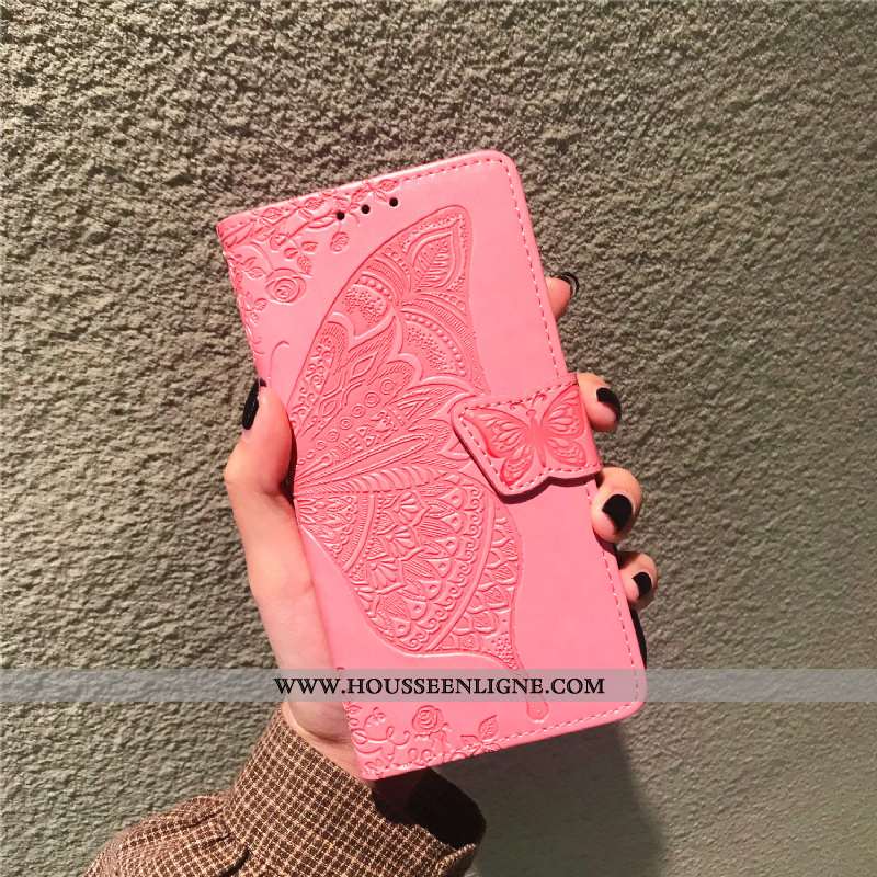 Étui Huawei P Smart+ 2020 Cuir Protection Clamshell Téléphone Portable Carte Coque Violet