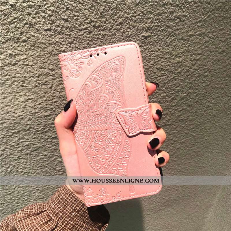 Étui Huawei P Smart+ 2020 Cuir Protection Clamshell Téléphone Portable Carte Coque Violet