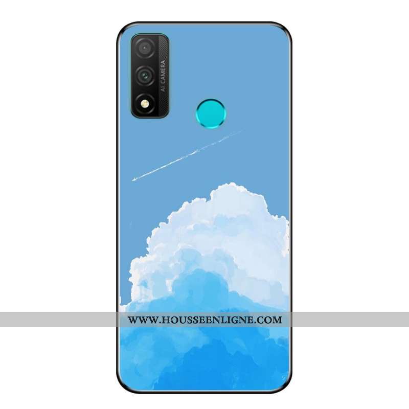 Étui Huawei P Smart 2020 Fluide Doux Protection Téléphone Portable Incassable Dessin Animé Noir Coqu