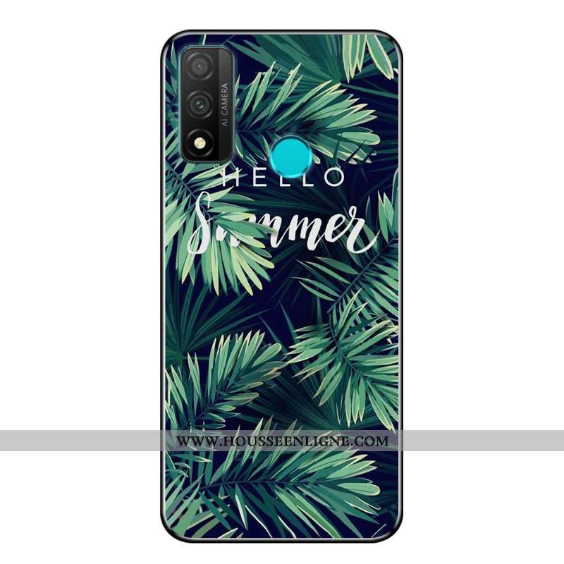 Étui Huawei P Smart 2020 Fluide Doux Protection Téléphone Portable Incassable Dessin Animé Noir Coqu