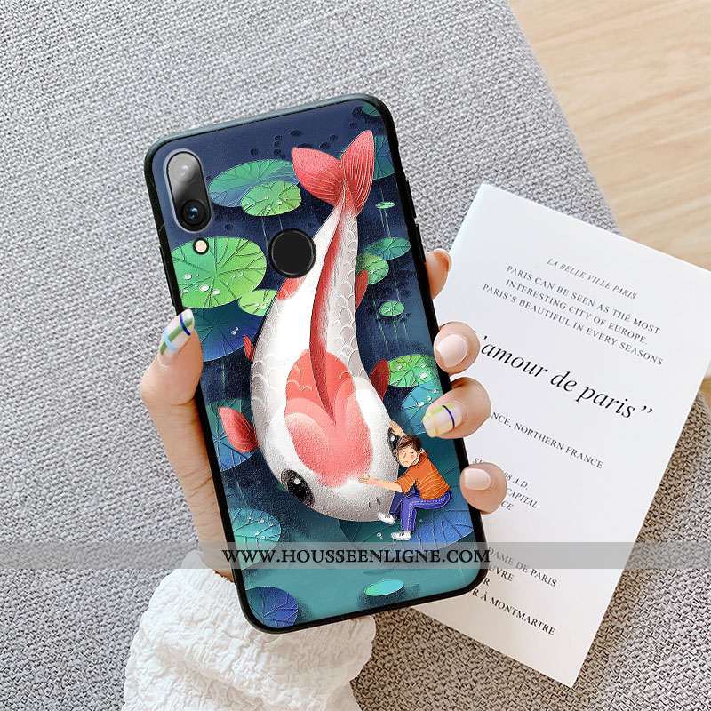 Étui Huawei P Smart 2020 Personnalité Créatif Protection Coque Fluide Doux Dimensionnel Silicone Ble