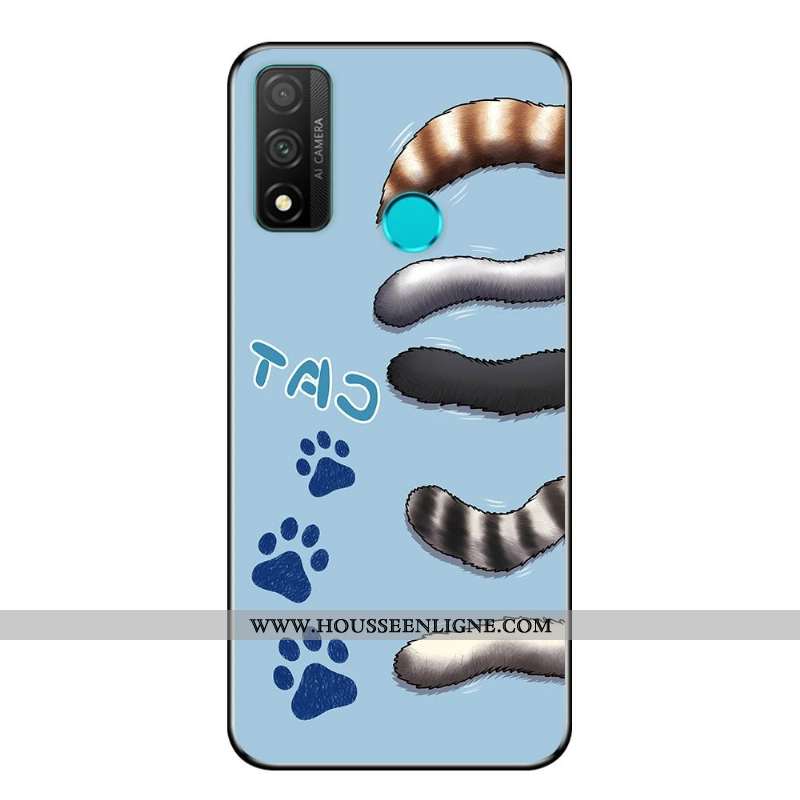 Étui Huawei P Smart 2020 Protection Délavé En Daim Fluide Doux Vent Dessin Animé Téléphone Portable 