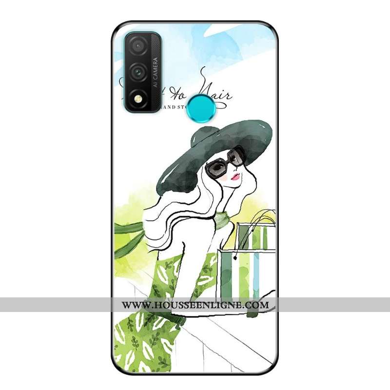 Étui Huawei P Smart 2020 Protection Délavé En Daim Fluide Doux Vent Dessin Animé Téléphone Portable 