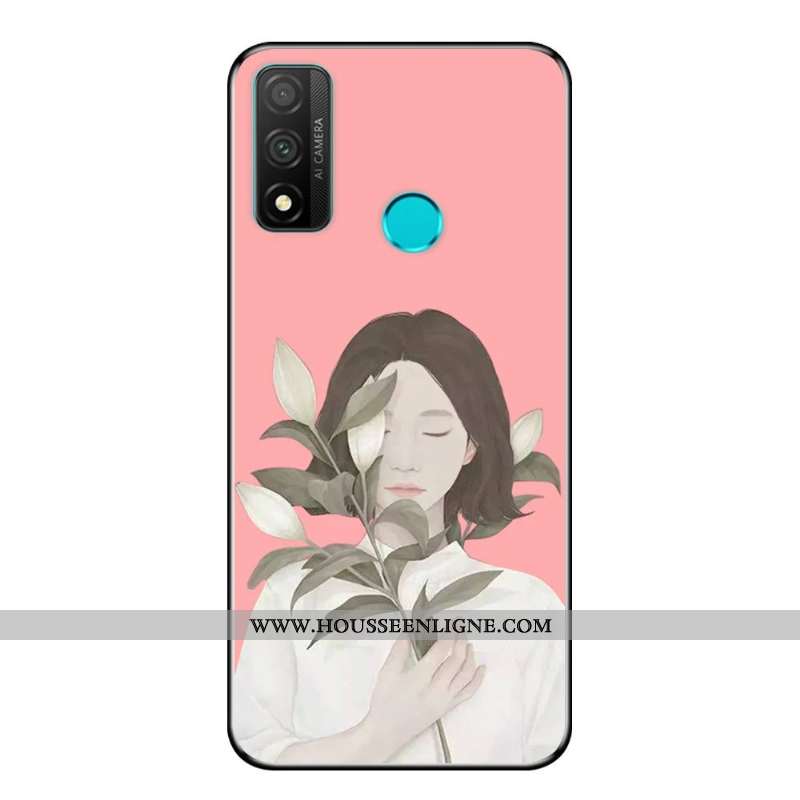 Étui Huawei P Smart 2020 Protection Délavé En Daim Fluide Doux Vent Dessin Animé Téléphone Portable 