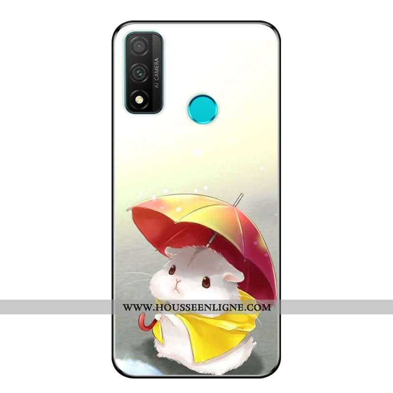 Étui Huawei P Smart 2020 Protection Délavé En Daim Fluide Doux Vent Dessin Animé Téléphone Portable 
