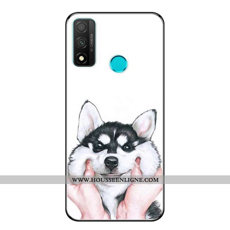 Étui Huawei P Smart 2020 Protection Délavé En Daim Fluide Doux Vent Dessin Animé Téléphone Portable 