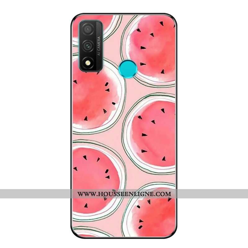 Étui Huawei P Smart 2020 Protection Délavé En Daim Fluide Doux Vent Dessin Animé Téléphone Portable 