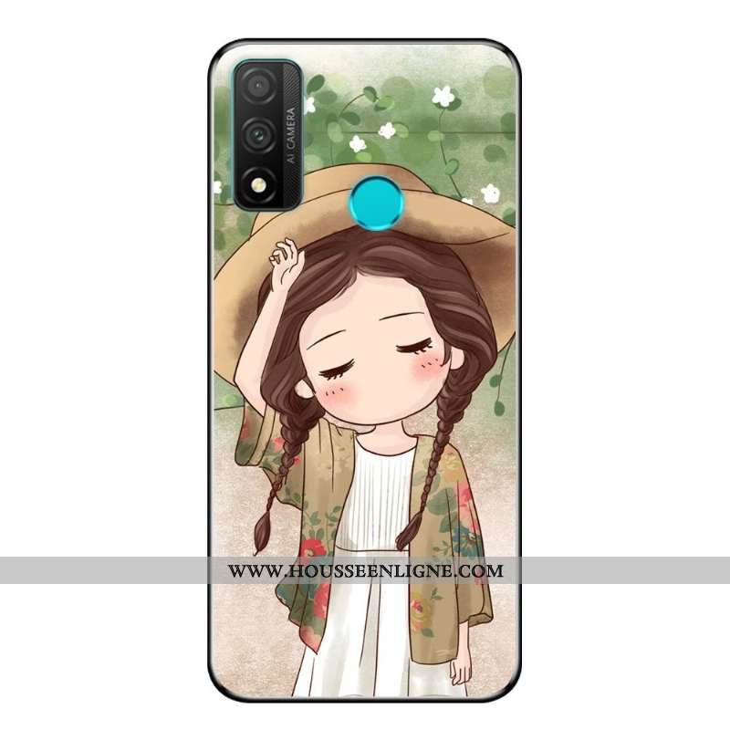 Étui Huawei P Smart 2020 Protection Délavé En Daim Fluide Doux Vent Dessin Animé Téléphone Portable 