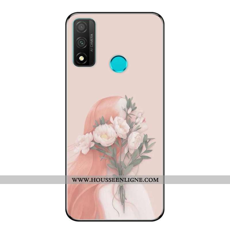 Étui Huawei P Smart 2020 Protection Délavé En Daim Fluide Doux Vent Dessin Animé Téléphone Portable 