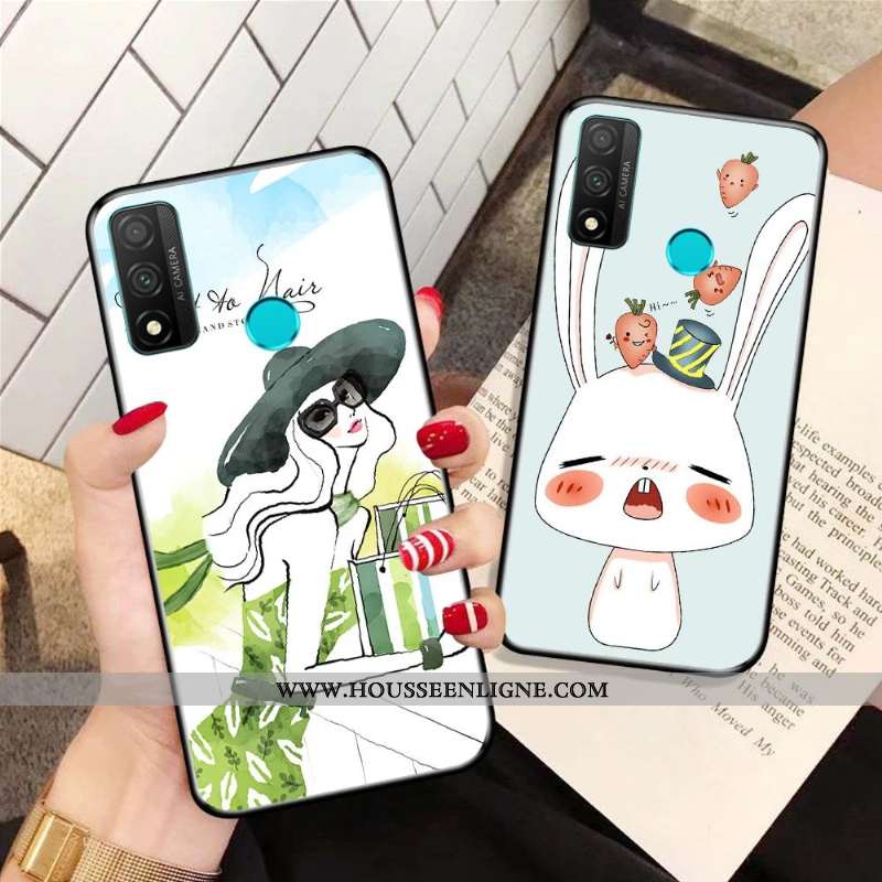 Étui Huawei P Smart 2020 Protection Délavé En Daim Fluide Doux Vent Dessin Animé Téléphone Portable 