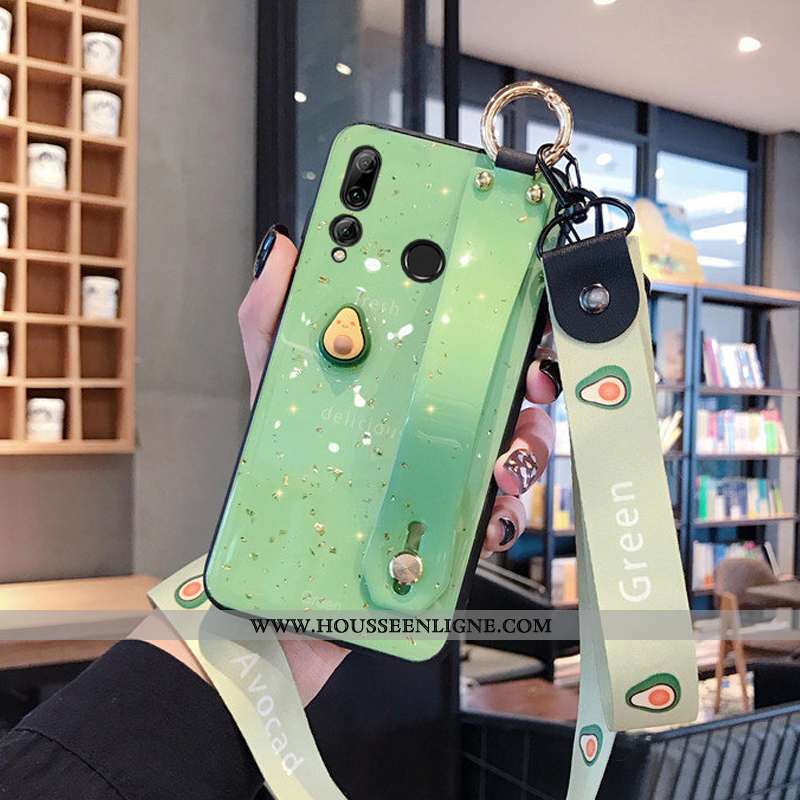 Étui Huawei P Smart+ 2020 Silicone Protection Ornements Suspendus Bovins Créatif Coque Cœur Violet