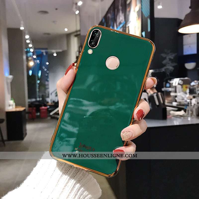 Étui Huawei P Smart+ Fluide Doux Silicone Membrane Mode Vert Téléphone Portable Protection Turquoise