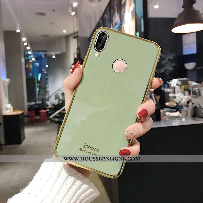 Étui Huawei P Smart+ Fluide Doux Silicone Membrane Mode Vert Téléphone Portable Protection Turquoise