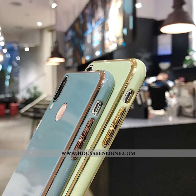 Étui Huawei P Smart+ Fluide Doux Silicone Membrane Mode Vert Téléphone Portable Protection Turquoise