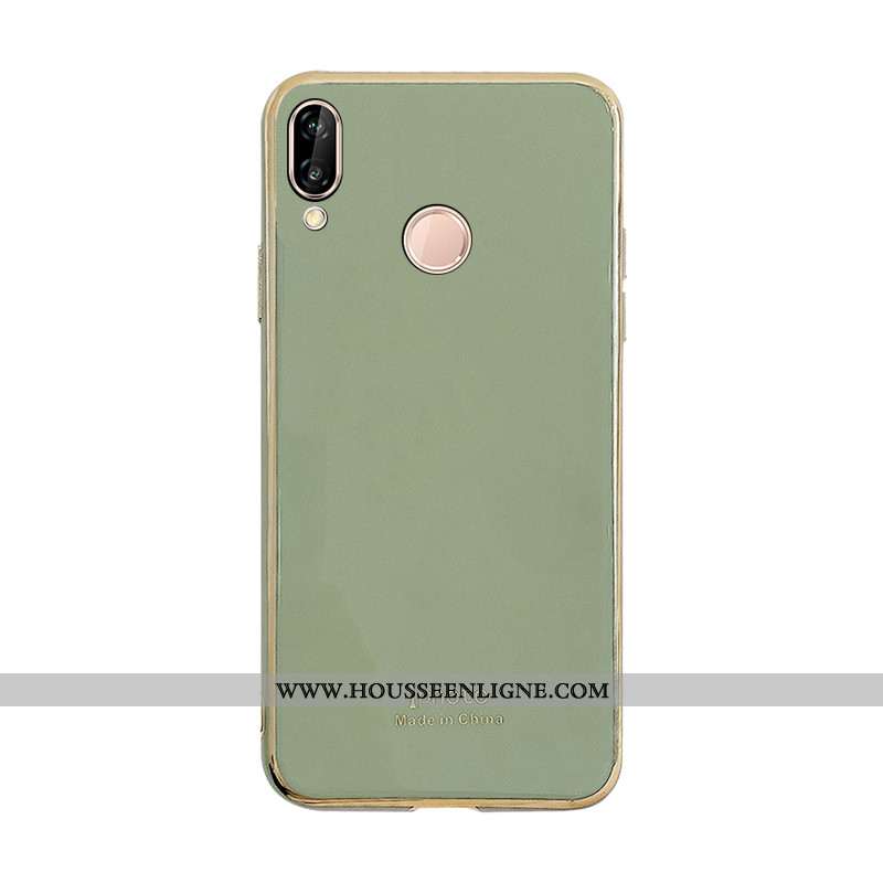 Étui Huawei P Smart+ Fluide Doux Silicone Membrane Mode Vert Téléphone Portable Protection Turquoise