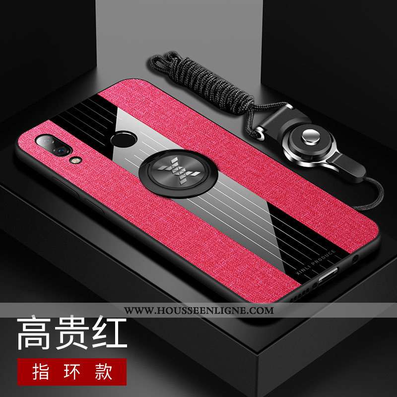 Étui Huawei P Smart+ Tendance Fluide Doux Téléphone Portable Silicone Tout Compris Tissu Bleu