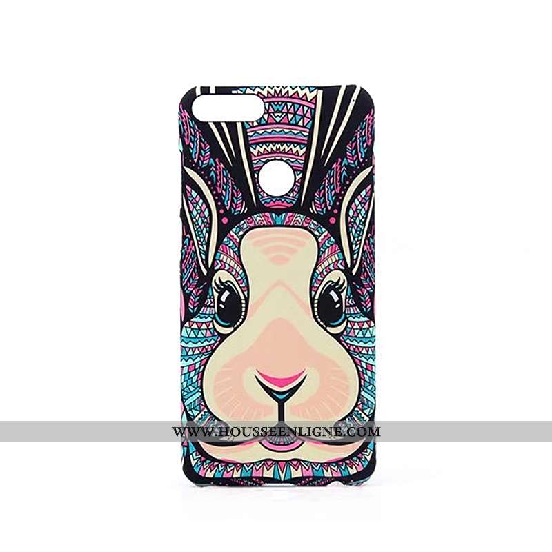 Étui Huawei P Smart Tendance Protection Coque Dessin Animé Peinture Gaufrage Bleu