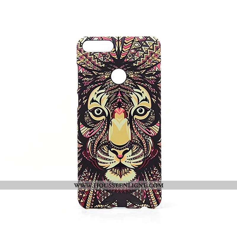 Étui Huawei P Smart Tendance Protection Coque Dessin Animé Peinture Gaufrage Bleu