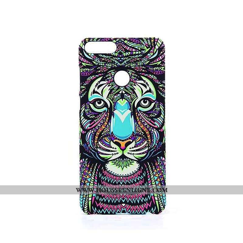 Étui Huawei P Smart Tendance Protection Coque Dessin Animé Peinture Gaufrage Bleu