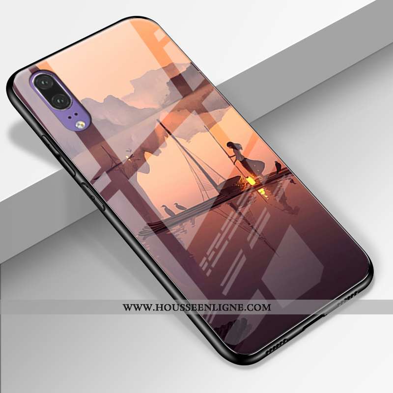 Étui Huawei P20 Dessin Animé Cuir Véritable Protection Incassable Téléphone Portable Mode Coque Colo