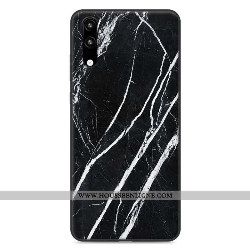 Étui Huawei P20 Délavé En Daim Tendance Protection Tout Compris Coque Incassable Blanche