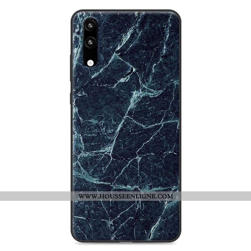 Étui Huawei P20 Délavé En Daim Tendance Protection Tout Compris Coque Incassable Blanche