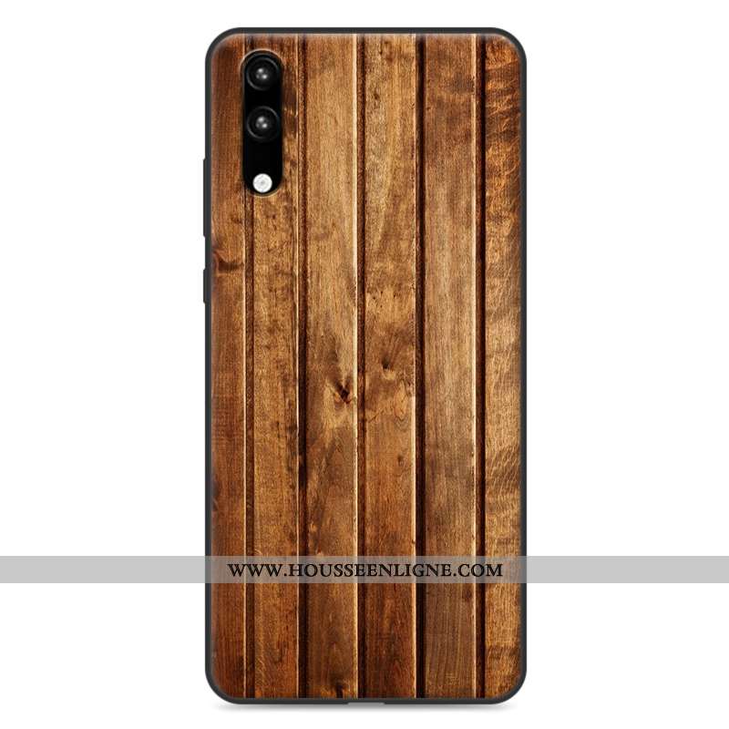 Étui Huawei P20 Délavé En Daim Tendance Protection Tout Compris Coque Incassable Blanche
