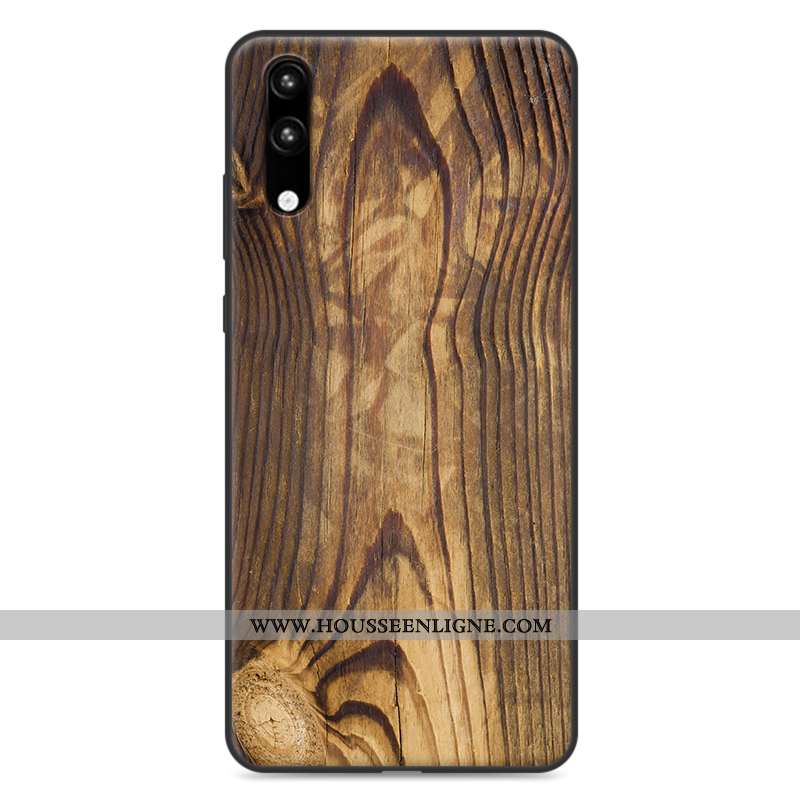 Étui Huawei P20 Délavé En Daim Tendance Protection Tout Compris Coque Incassable Blanche